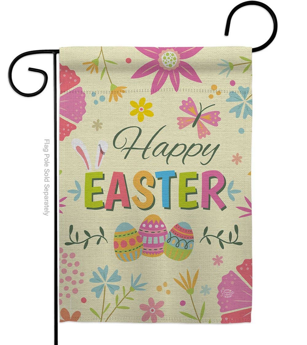 Easter Flowers Garden Flag