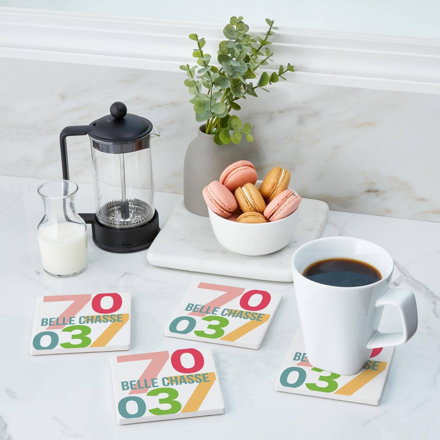 Hometown Ceramic Coasters- Belle Chasse