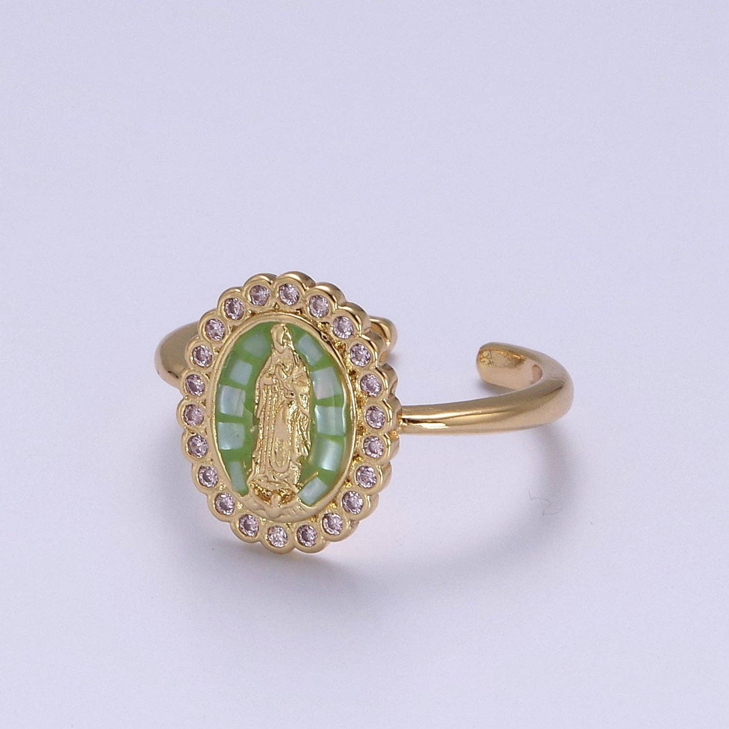 Virgin Mary Medallion Ring