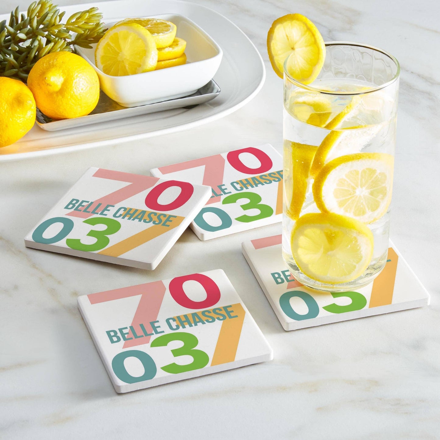 Hometown Ceramic Coasters- Belle Chasse