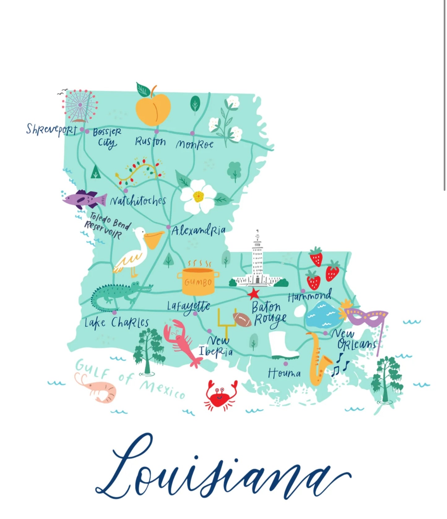 Louisiana Tea Towel