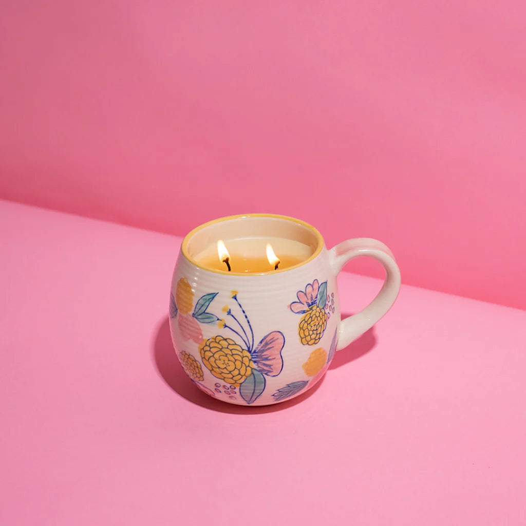 Sweet Grace Floral Mug Candle