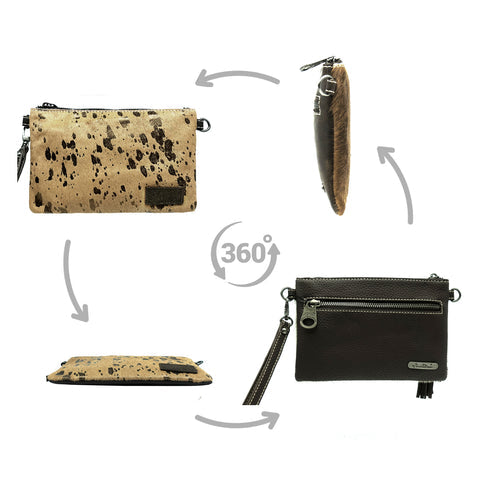 Cowhide Leather Clutch/Crossbody