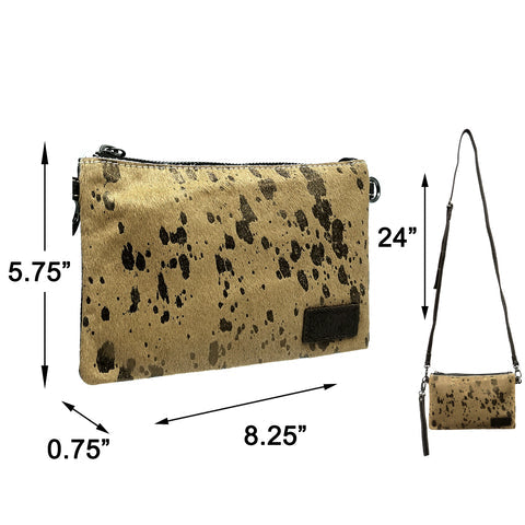 Cowhide Leather Clutch/Crossbody