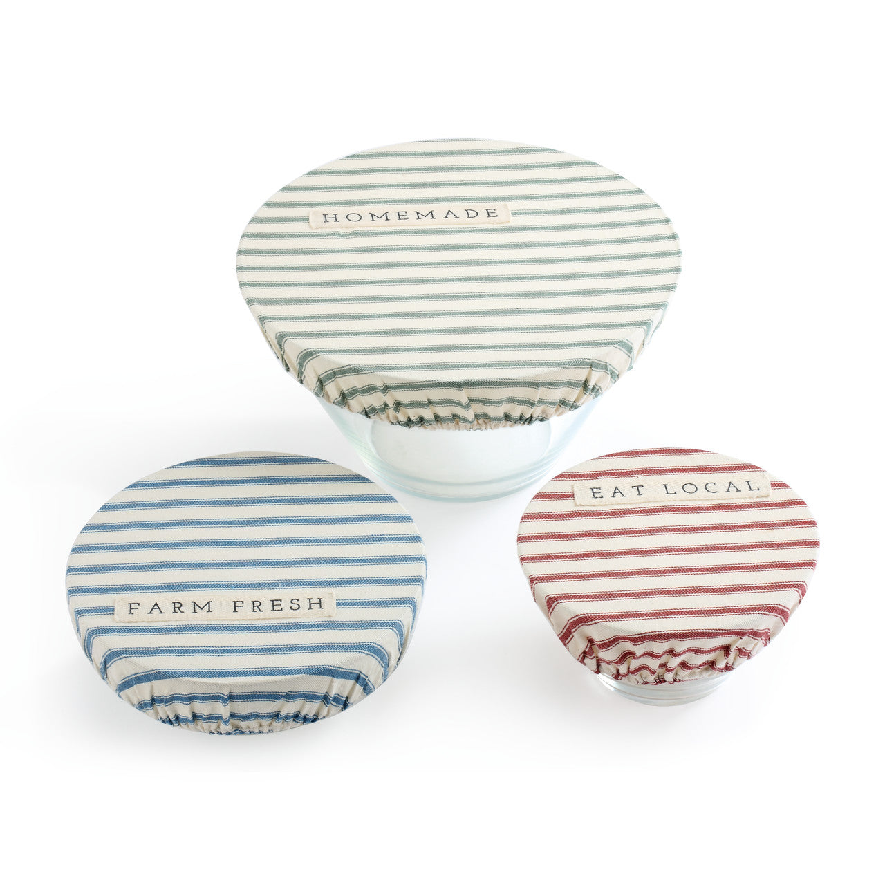 Homemade Stripe Serving Dish Covers