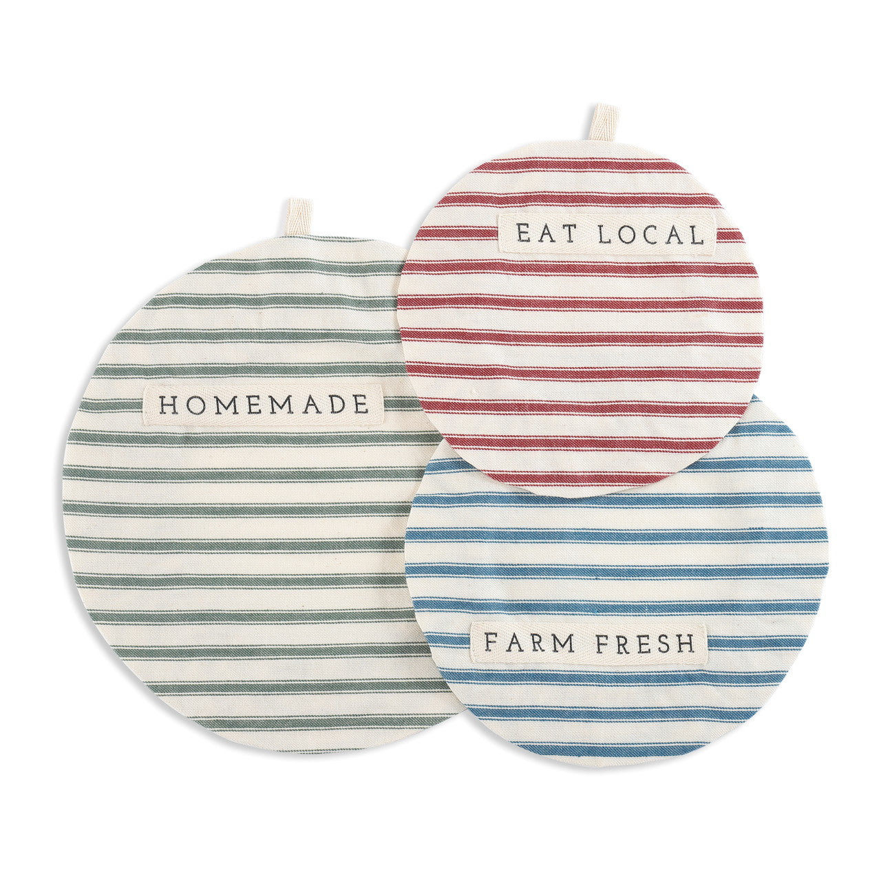 Homemade Stripe Serving Dish Covers