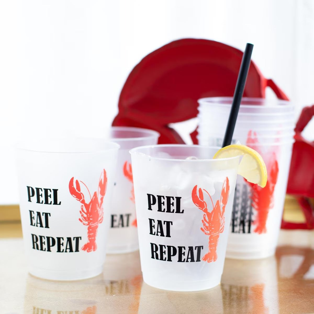 Peel Eat Repeat Party Cups Set