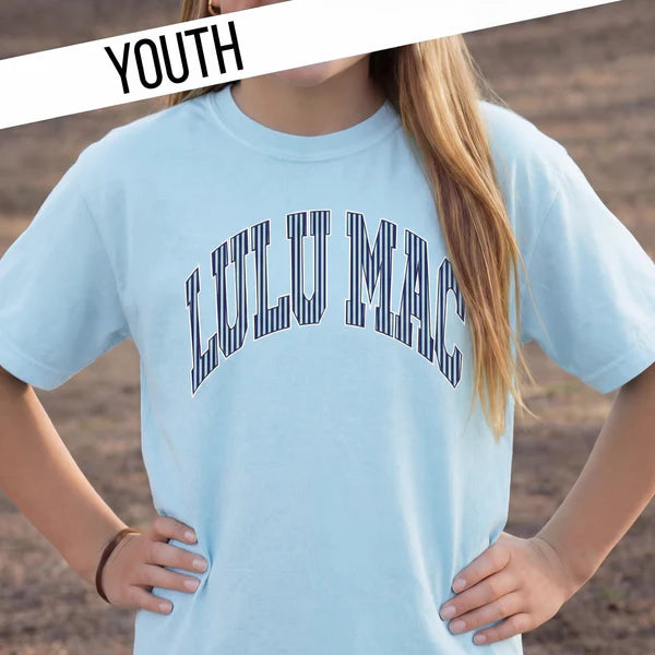 Lulu Mac Youth Comfort Colors Tee Chambray