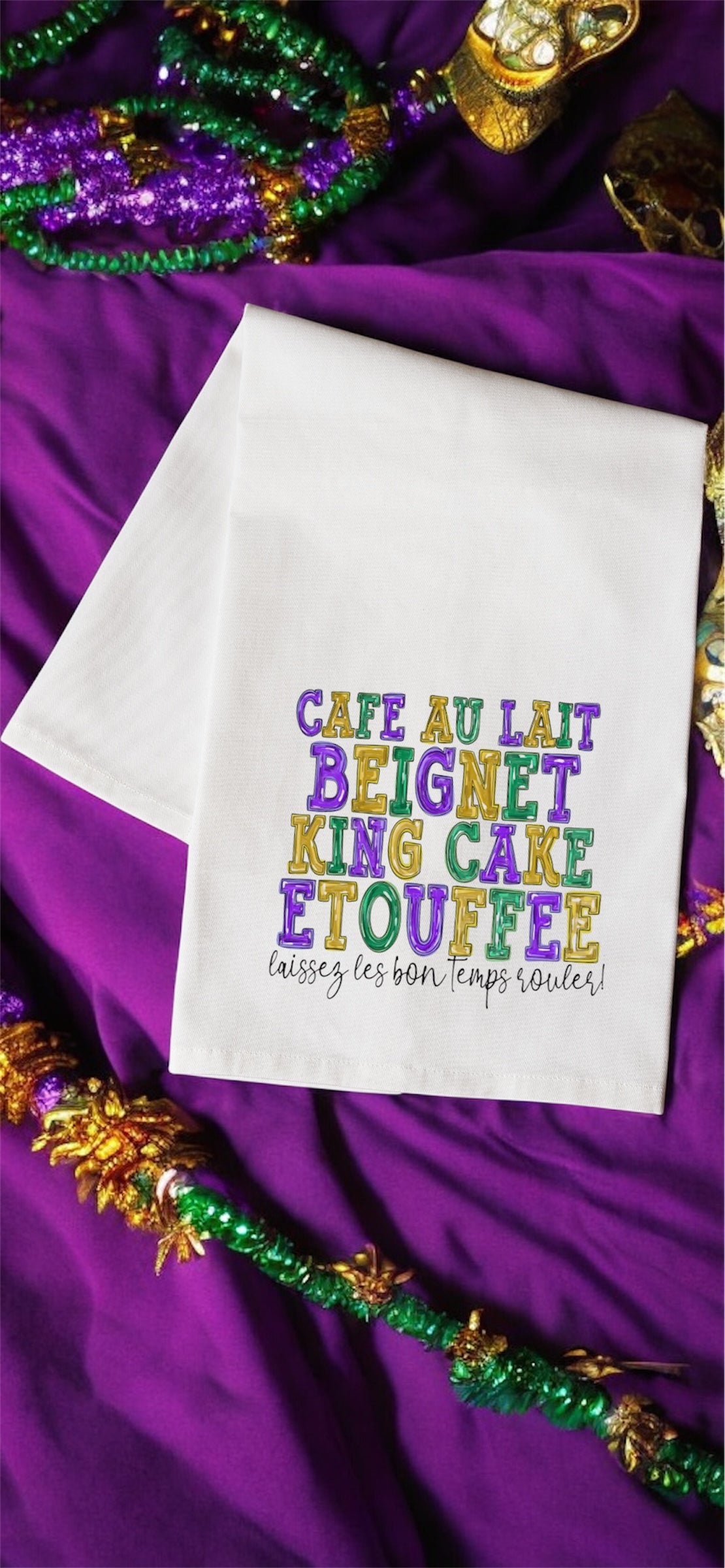 A Taste of South Mardi Gras Tea Towel