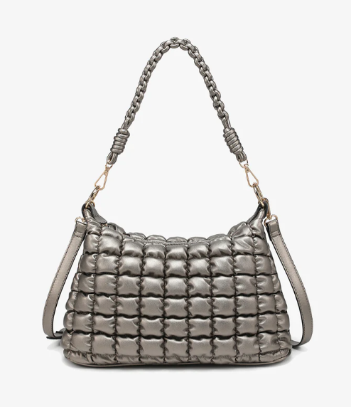 Jacqueline Quilted Satchel/Shoulder Bag