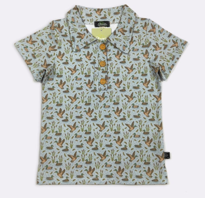Boy Waterfowl Wonders Collar Shirt
