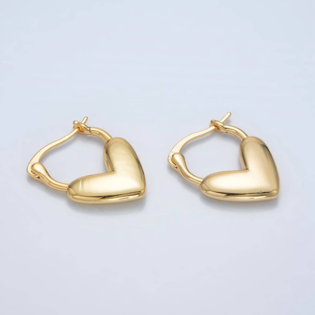 Heart Latch Hoop Earrings
