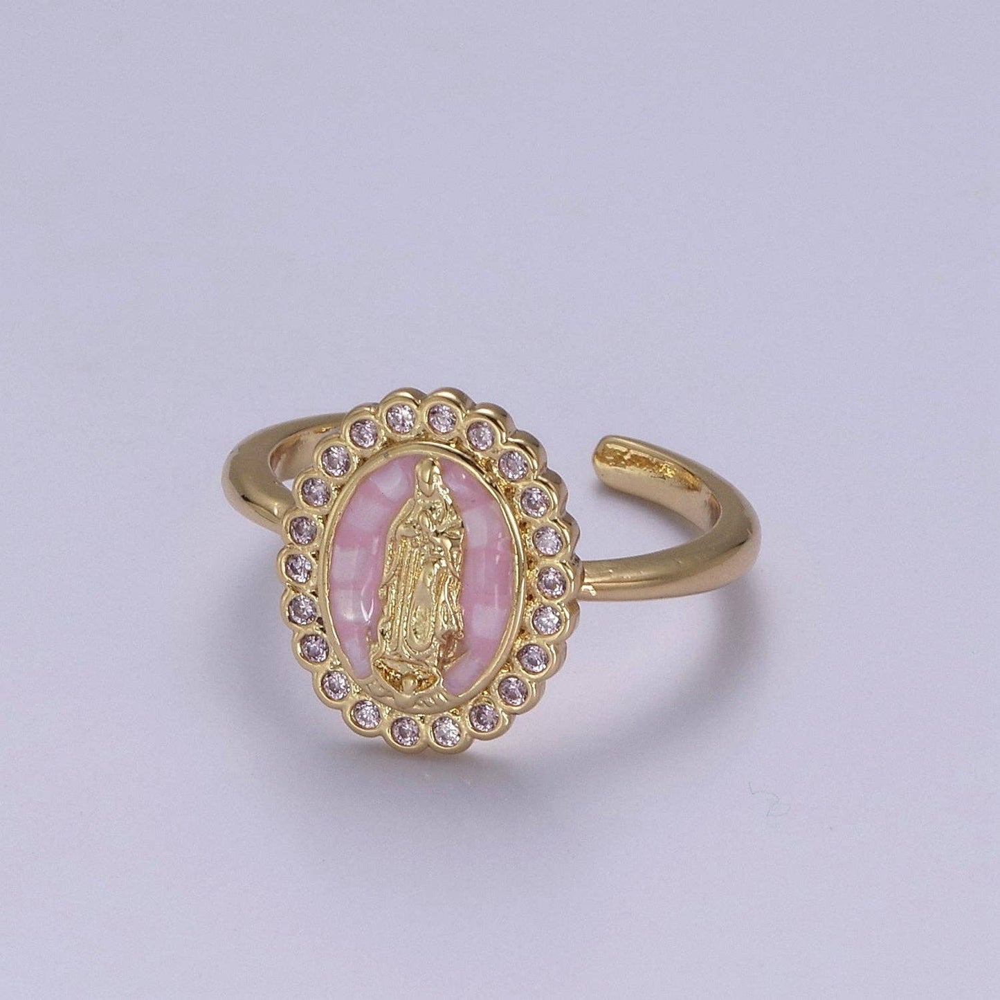 Virgin Mary Medallion Ring