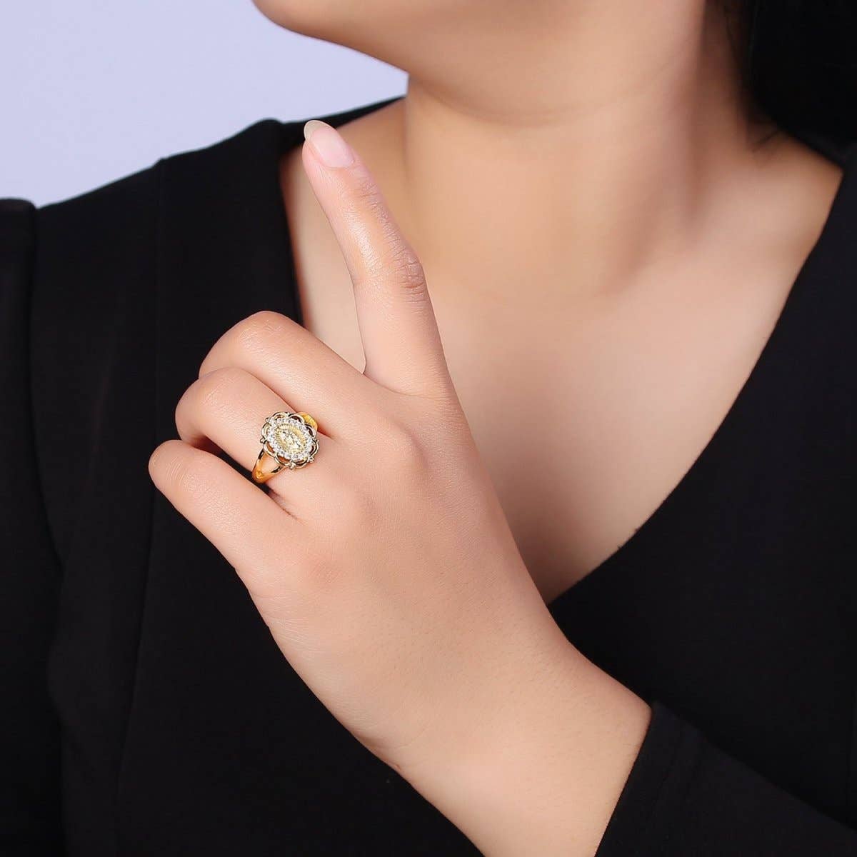 Virgin Mary Gold Ring