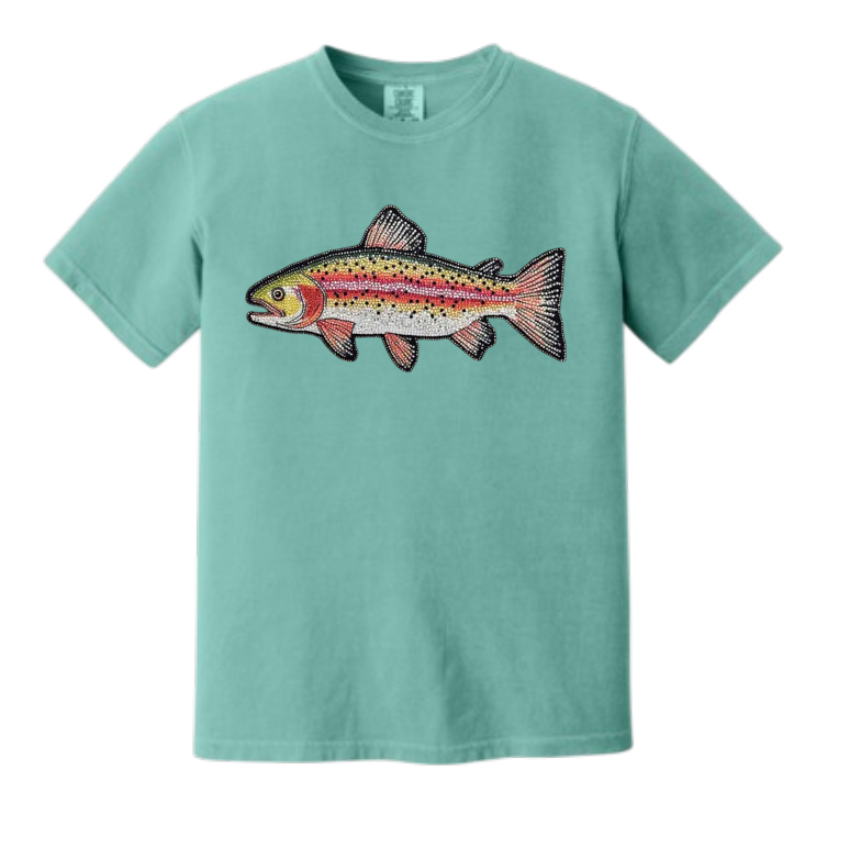 Faux Rhinestone Trout Tee