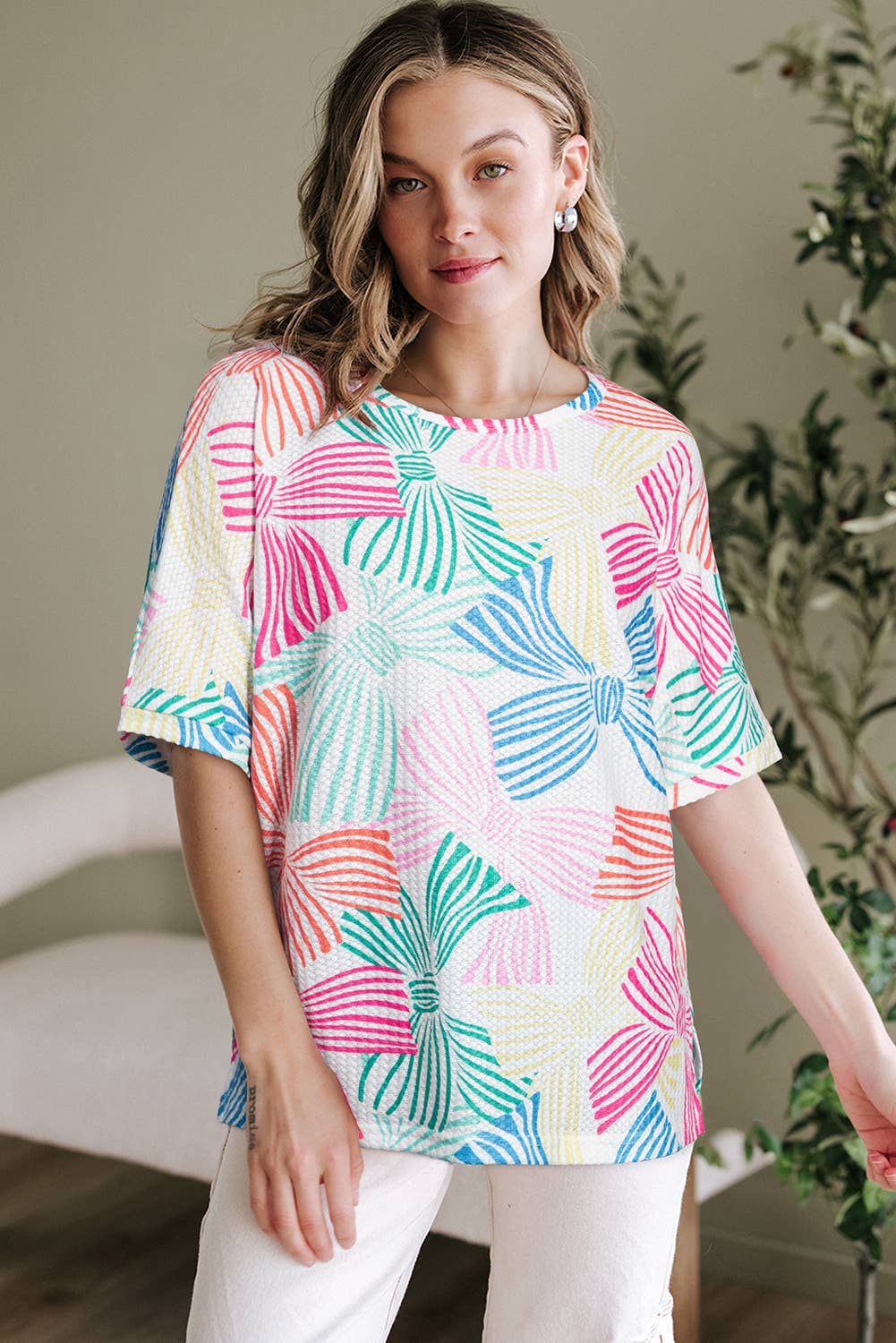 Bow Knot Crewneck Top
