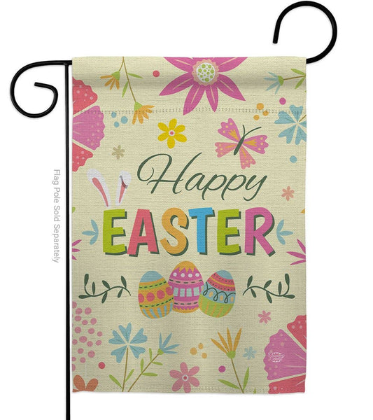 Easter Flowers Garden Flag