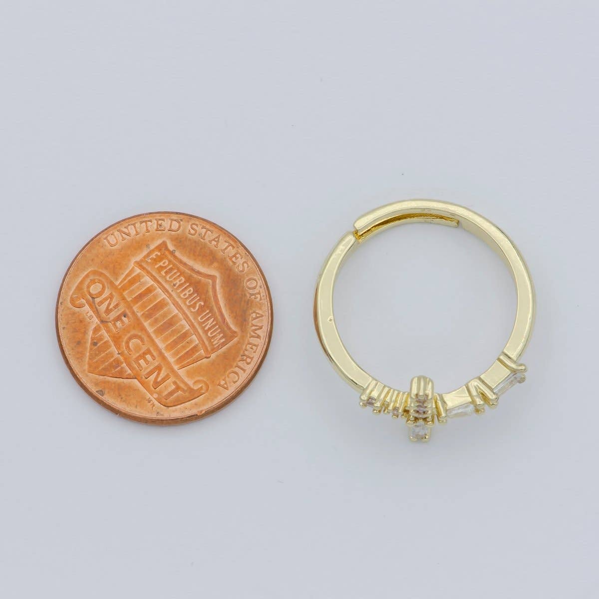 Cross Baguette Ring