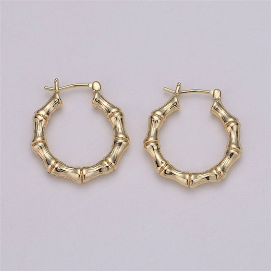 Bamboo Hoop Earrings