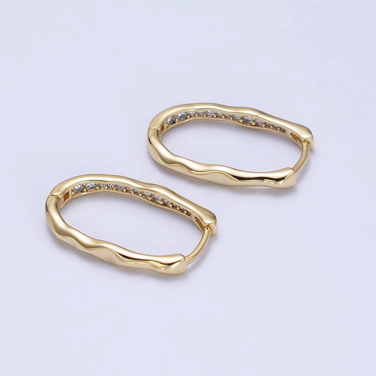 Paved Hoop Earrings
