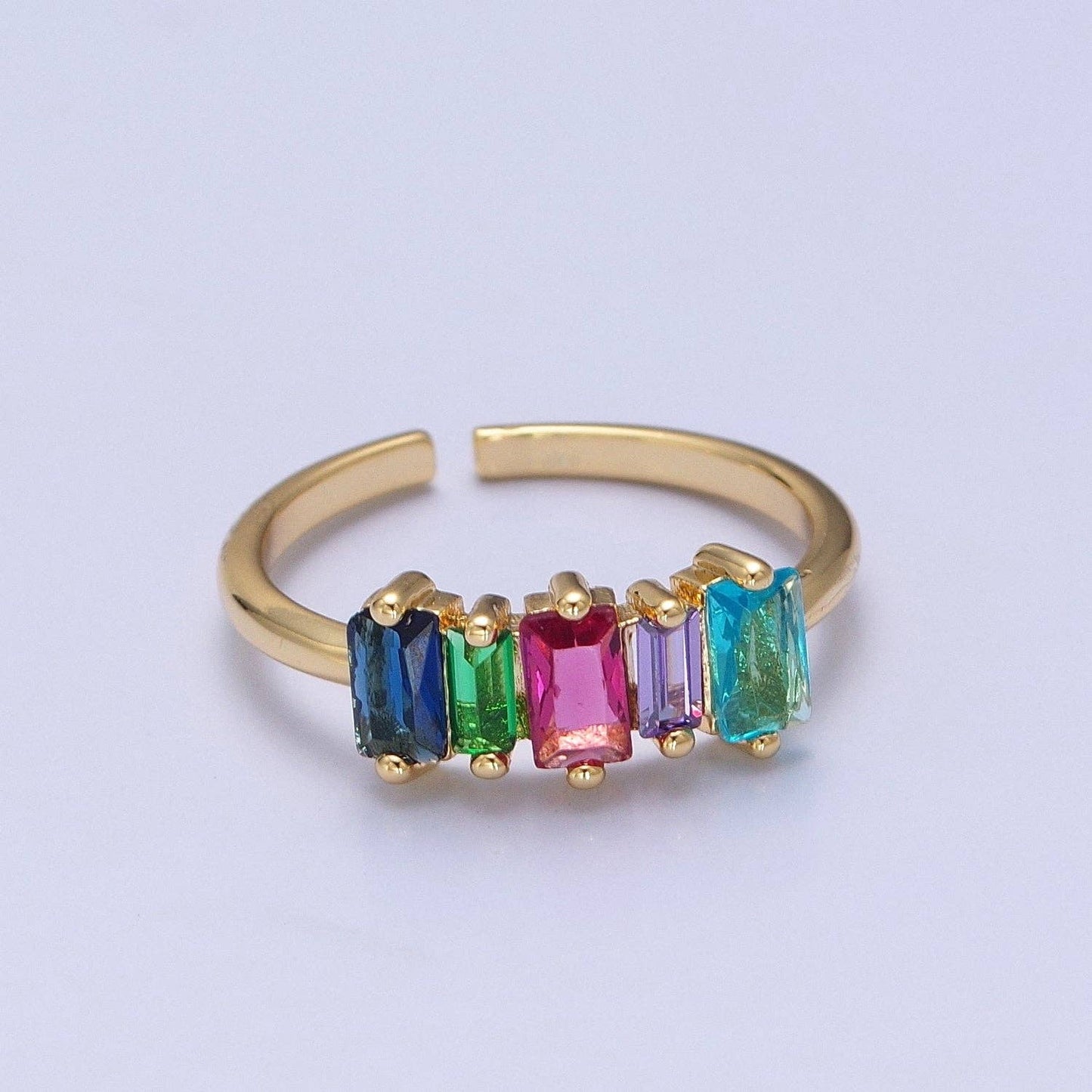 Colorful Baguette Ring