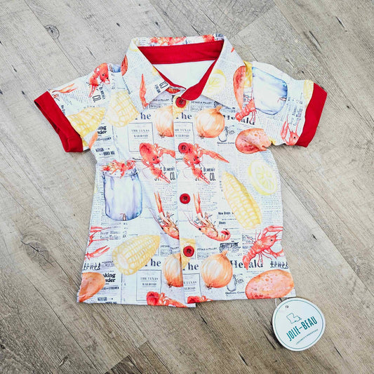 Newspaper Crawfish Button Down