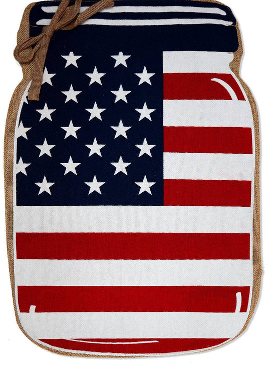 Stars & Stripes Jar Garden Flag