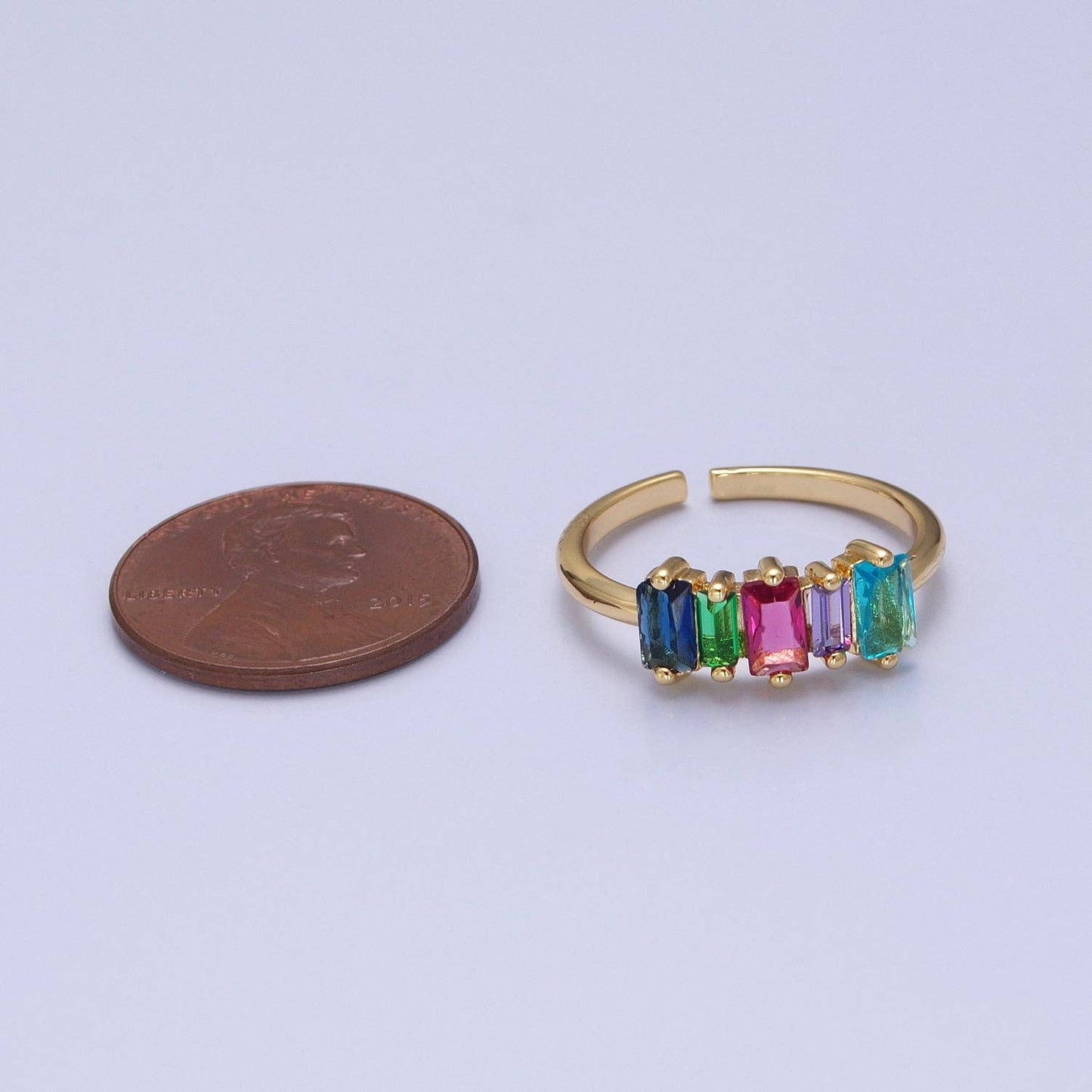 Colorful Baguette Ring