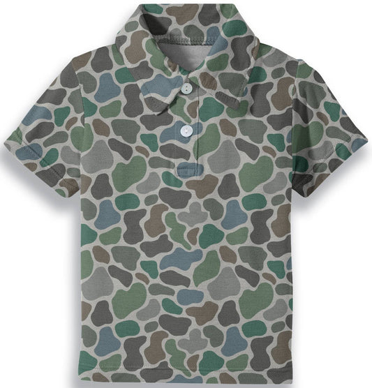 Boys Camo Polo Shirt