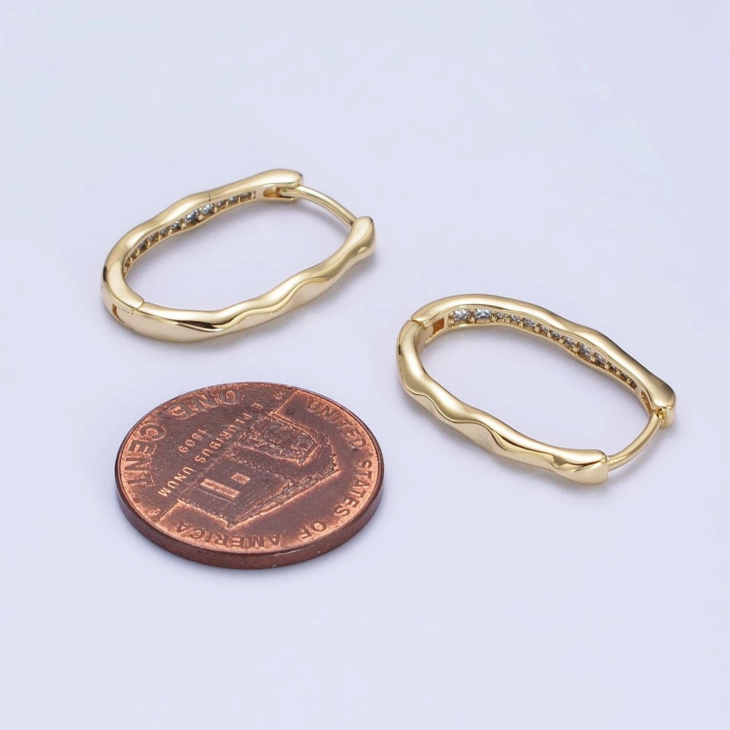 Paved Hoop Earrings
