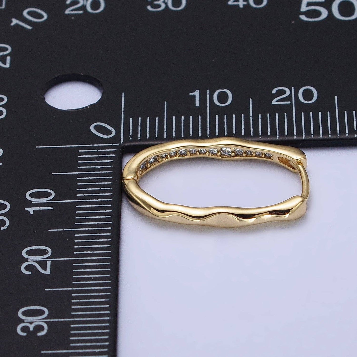 Paved Hoop Earrings