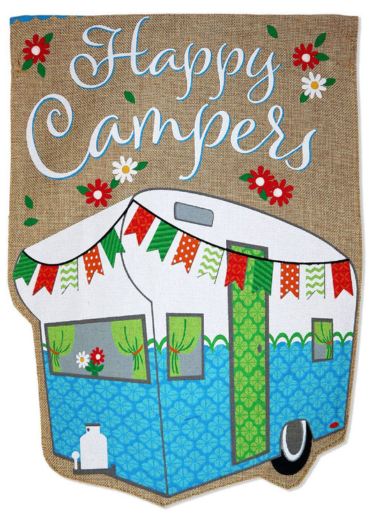 Happy Campers Garden Flag