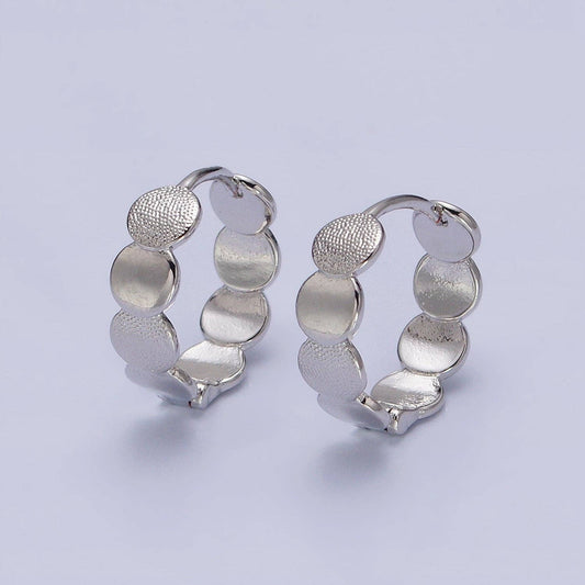 Round Textured Huggie Earrings