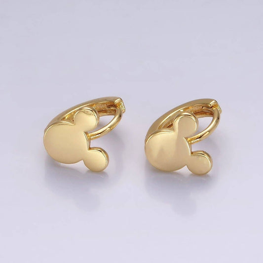 14K Gold Filled Mickey Mouse Earrings