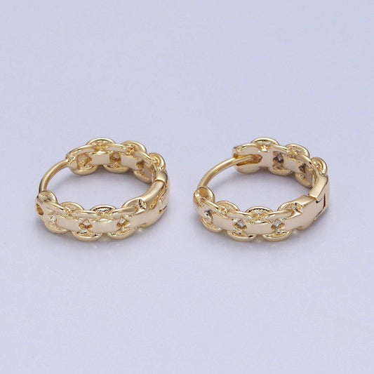 Chain Link Hoop Earrings