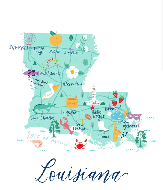 Louisiana Tea Towel