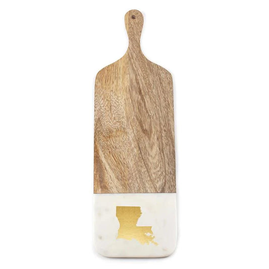 Louisiana Wood & Marble Cutting Board