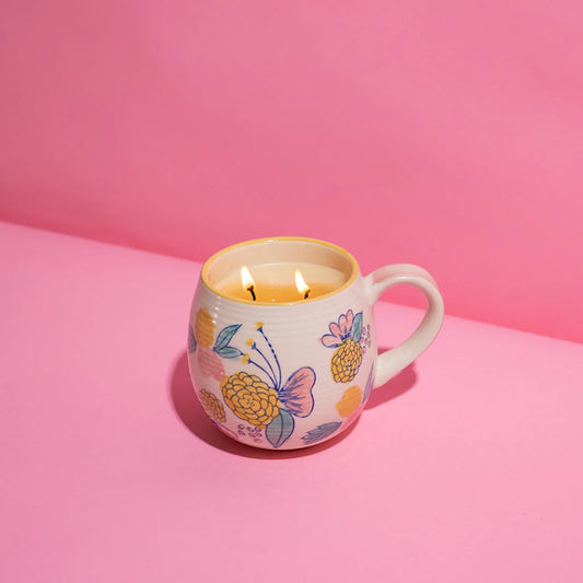 Sweet Grace Floral Mug Candle
