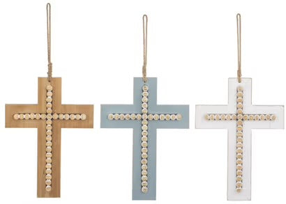 Beaded Cross Wall Art