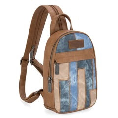 Wrangler Denim Patchwork Mini Backpack
