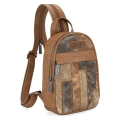 Wrangler Denim Patchwork Mini Backpack