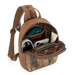 Wrangler Denim Patchwork Mini Backpack