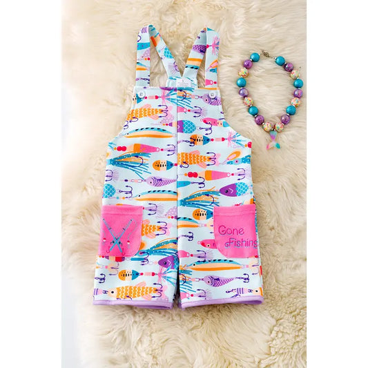 Gone Fishing Girls Romper