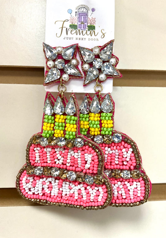 It’s My Birthday Beaded Earrings