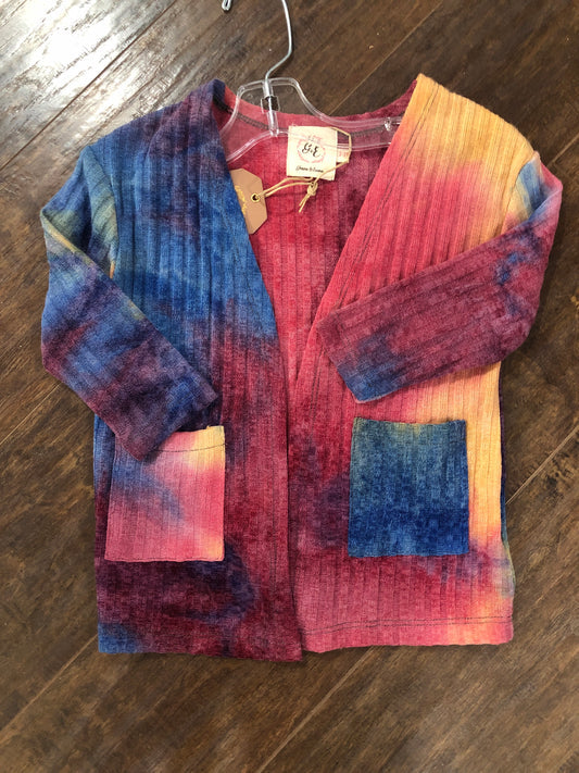 Girls Tye Die Cardigan