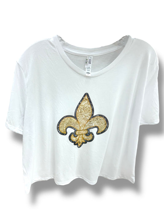 Fleur de Lis Cropped Tee