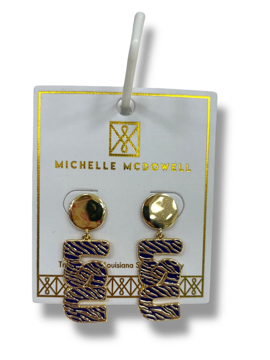 LSU Tiger Stripe Earrings