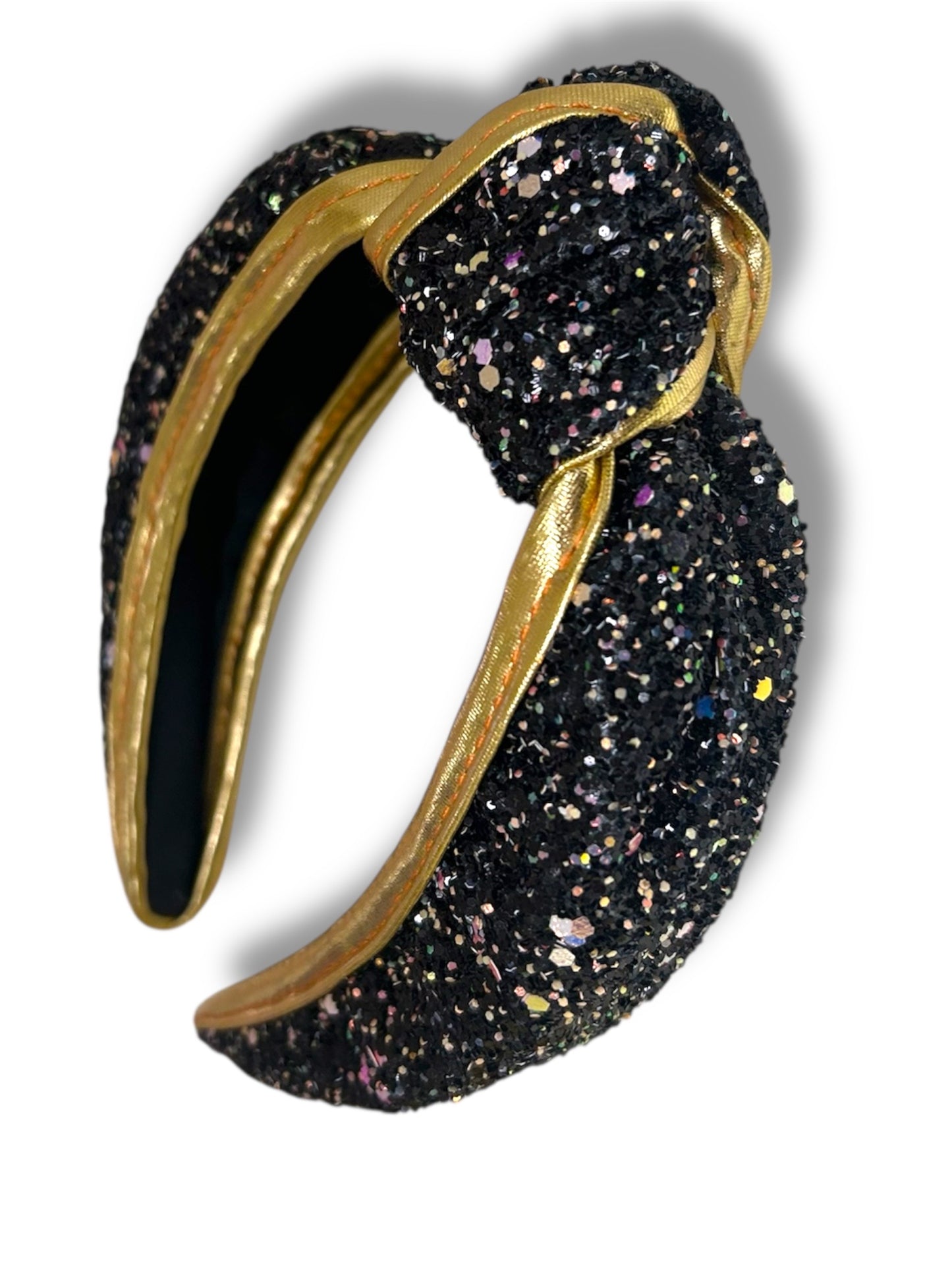 Black & Gold Glitter Headband