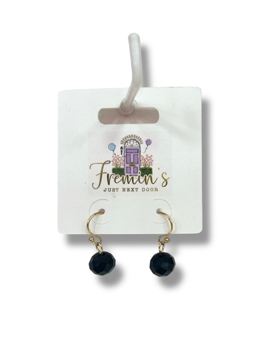 Black Gemstone Earrings