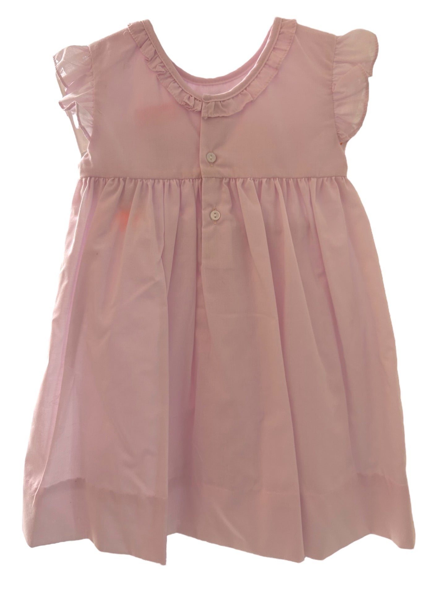 Petit Ami Smocked V Flower Print Daygown